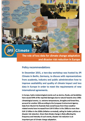 Policy Brief: Climate impact and loss data